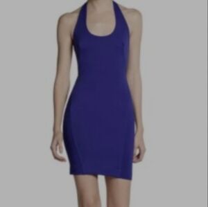 French Connection Purple Bodycon Backless Halter Dress Size 2